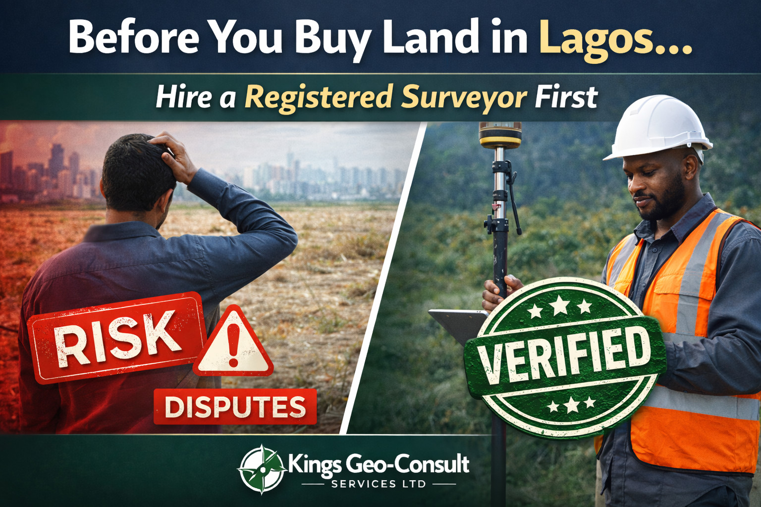 Hire a surveyor before buying land